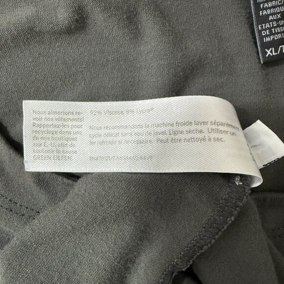 Eileen Fisher Dress Women's Extra Large Short Sleeve Midi Dress Tiered Hem Gray - Picture 7 of 11